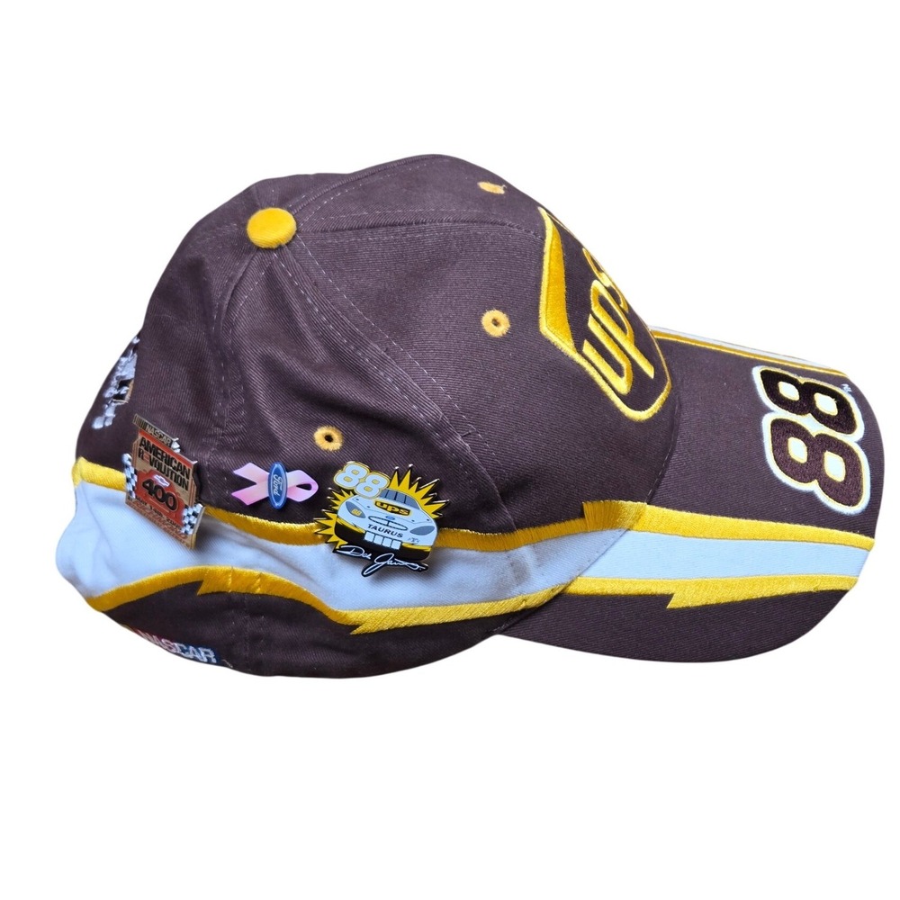 Dale Earnhardt‎ Jr 88 UPS Nascar Racing Baseball Cap with Pins - Picture 2 of 16